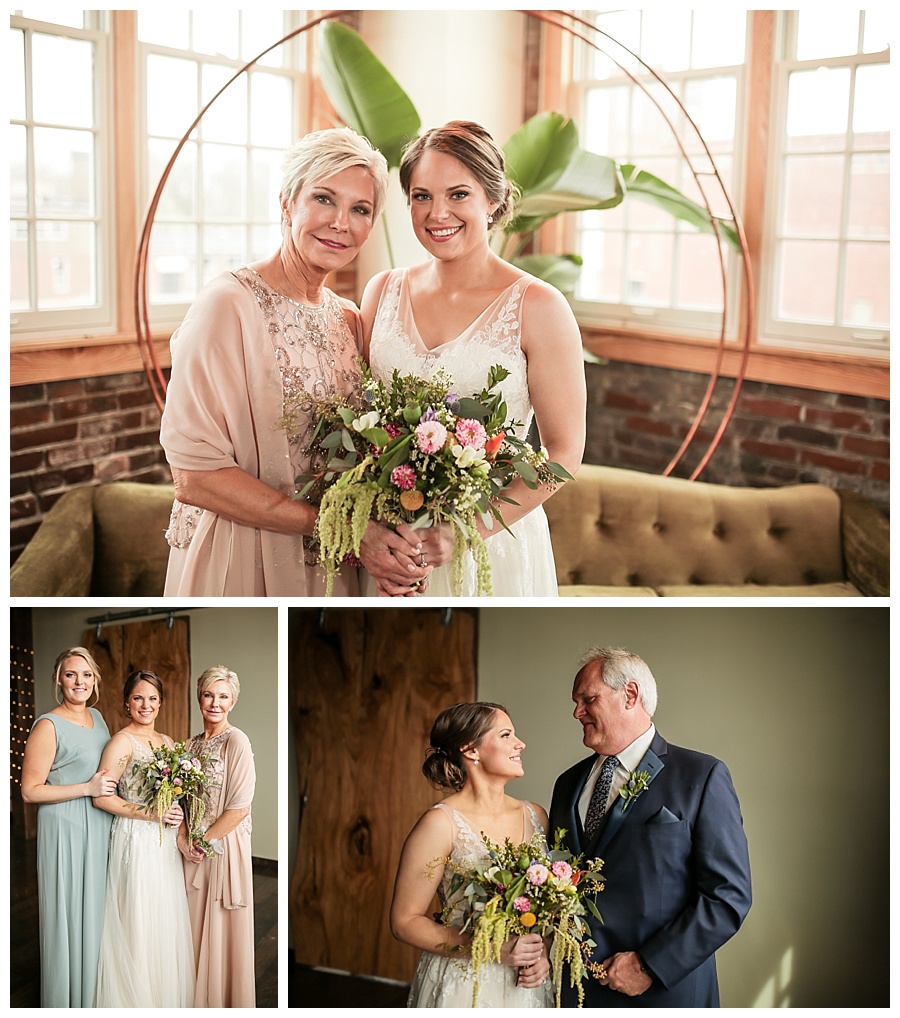 bride with family