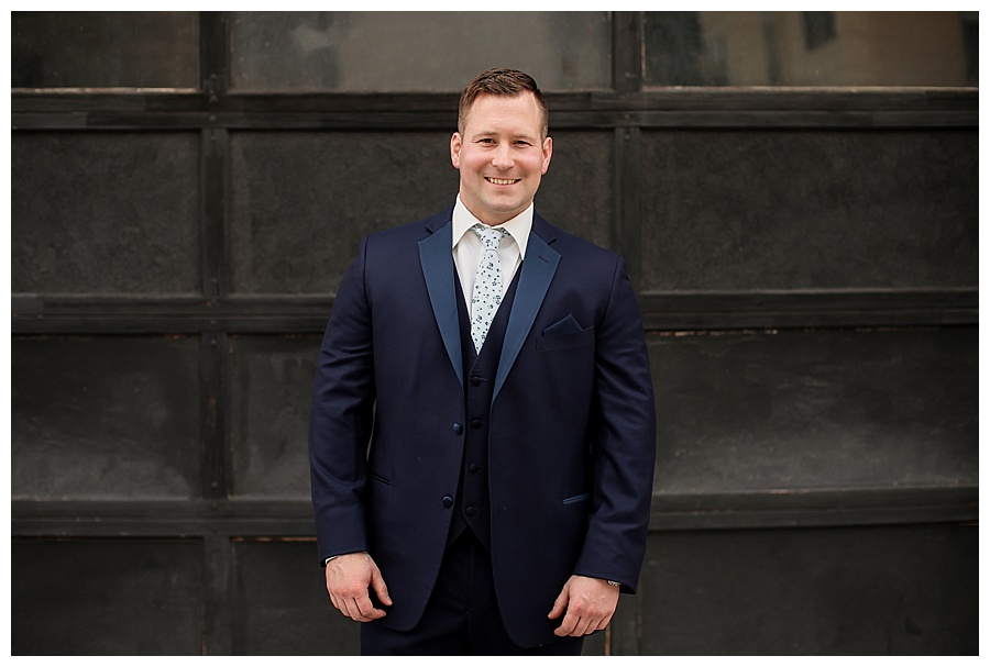 groom smiling