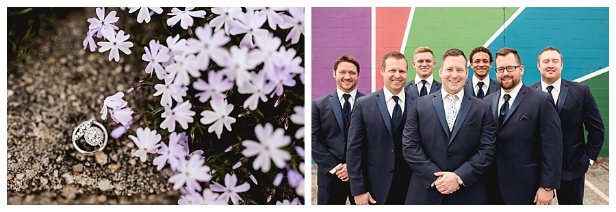 groom and wedding rings