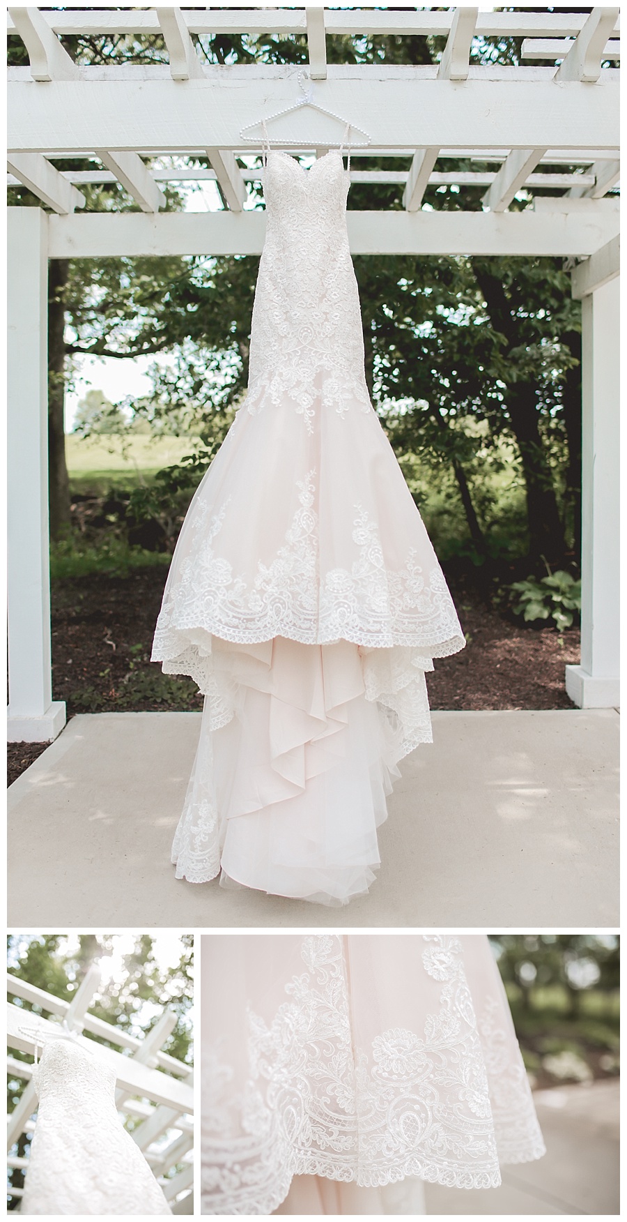bridal gown details lace