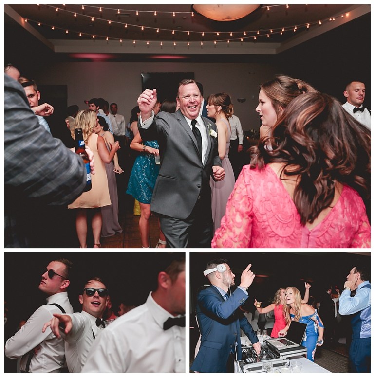 reception guests dancing golf club indiana