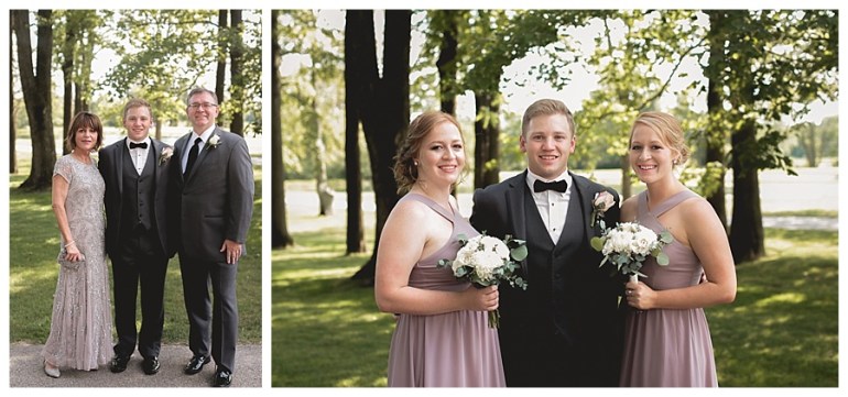 groom with family smiling
